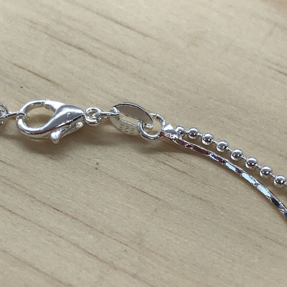 Flower Sterling Silver 925 Dainty Anklet - Picture 3 of 3